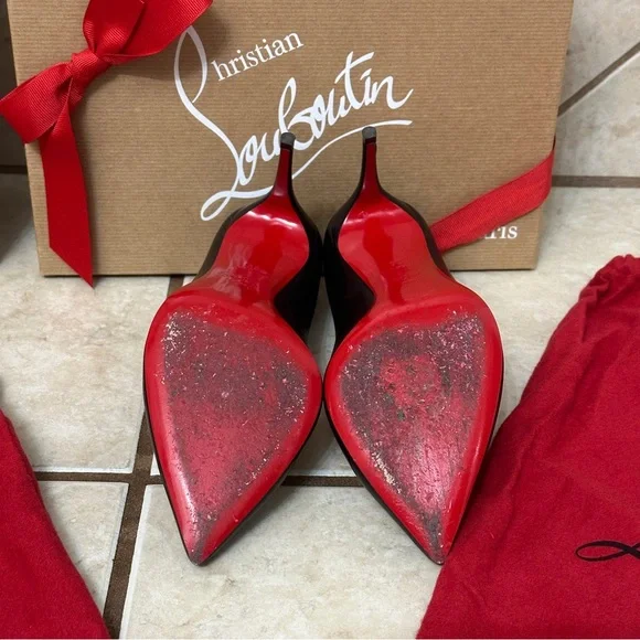 Christian Louboutin Corneille 85mm Nappa Black Size 35 - Picture 6 of 15